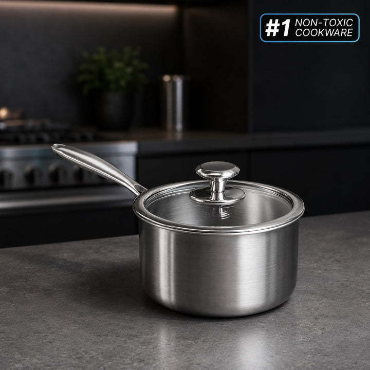 Titanium Cooking Pot | Uncoated Non-Stick Saucepan