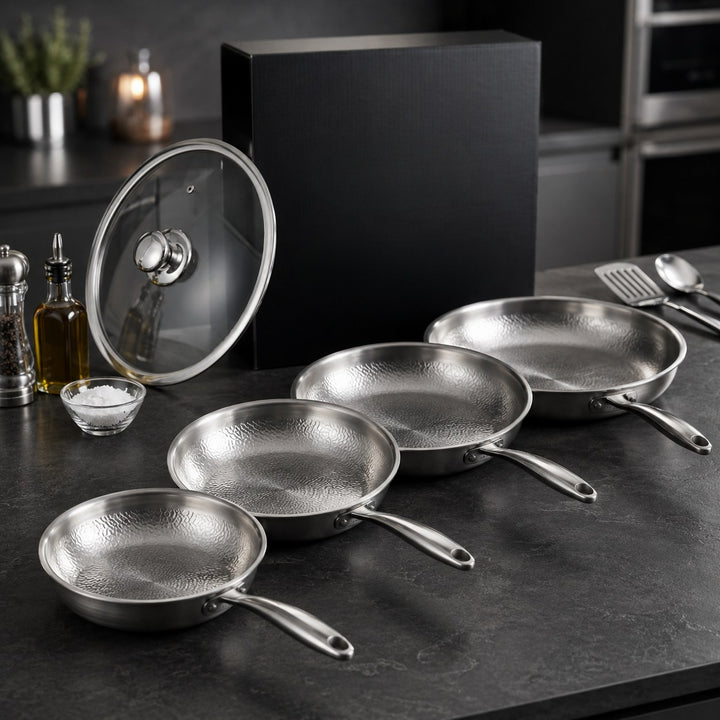 Titanium Frying Pan | Hammered Uncoated Non-Stick Pan
