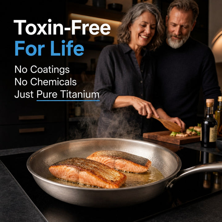Titanium Frying Pan | Hammered Uncoated Non-Stick Pan