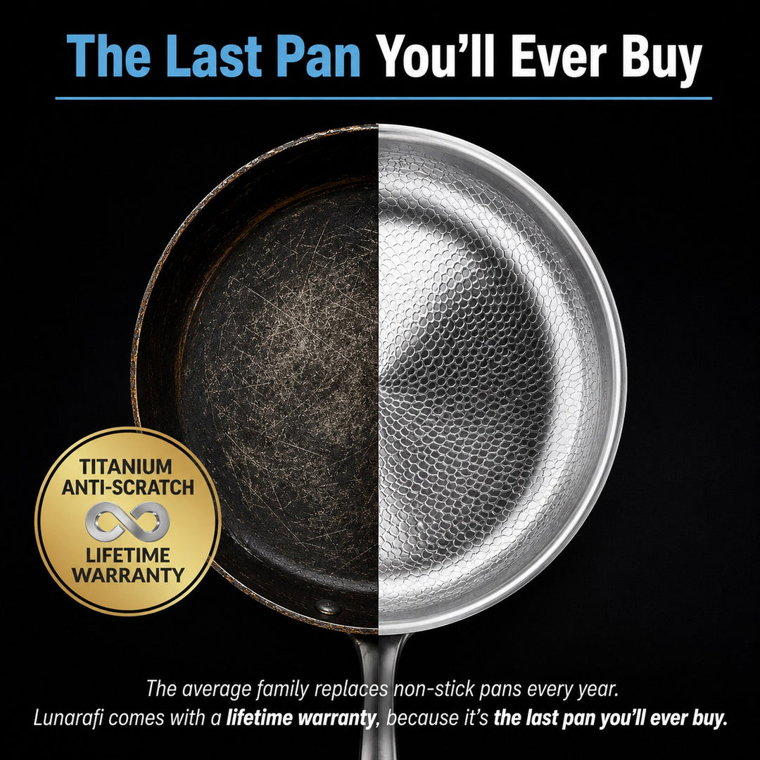 Titanium Frying Pan | Hammered Uncoated Non-Stick Pan