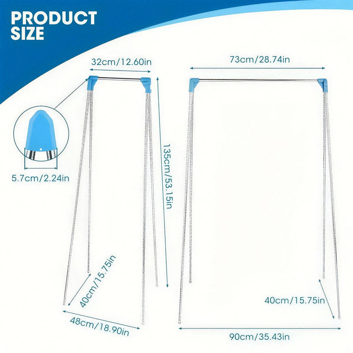 Telescopic Clothes Rail | Portable Folding Garment Rack for Drying and Storage