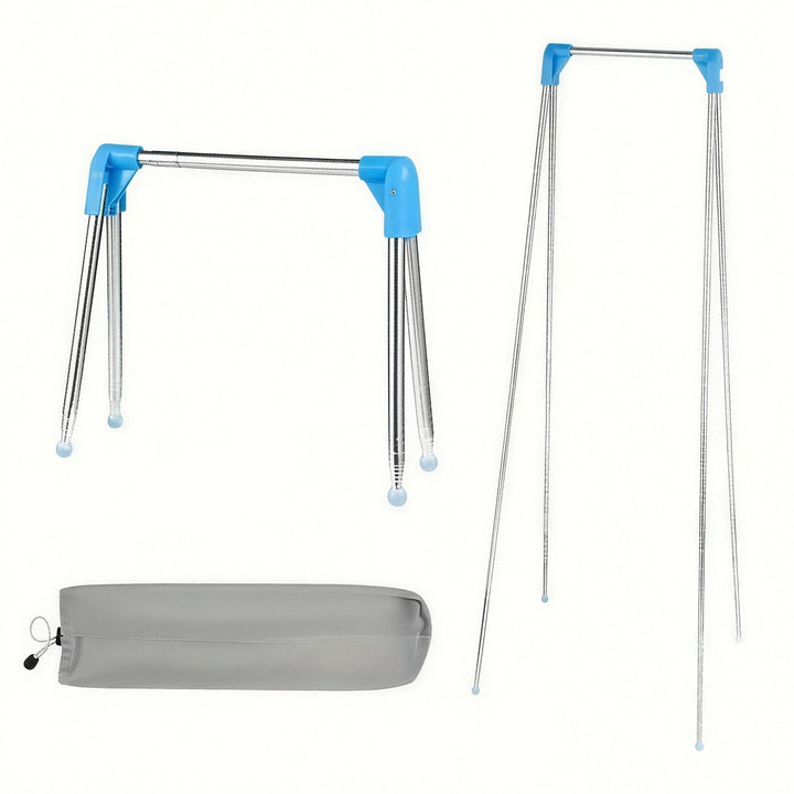 Telescopic Clothes Rail | Portable Folding Garment Rack for Drying and Storage
