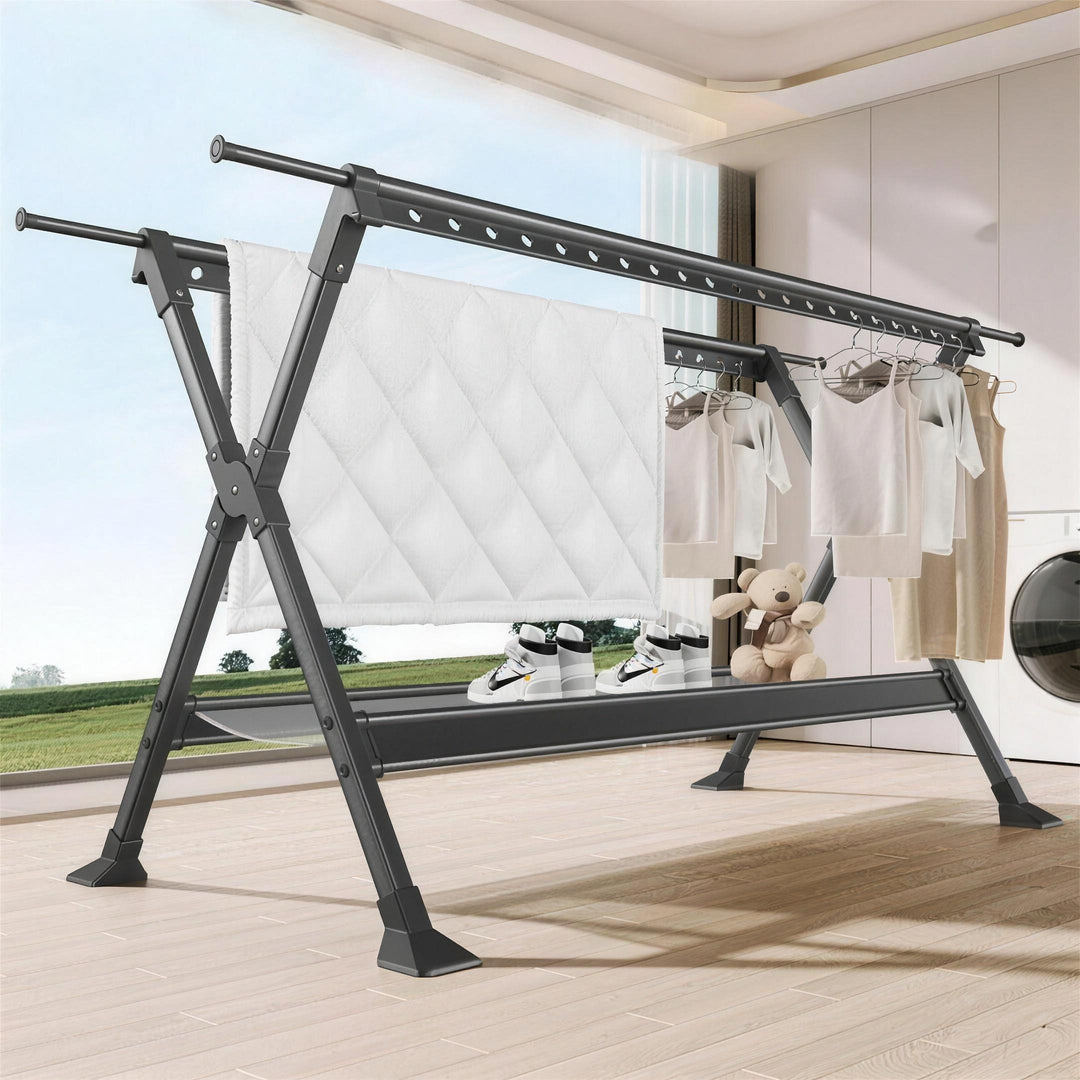 Floor-to-Ceiling Drying Rack | Tension Pole Airer, Aluminium