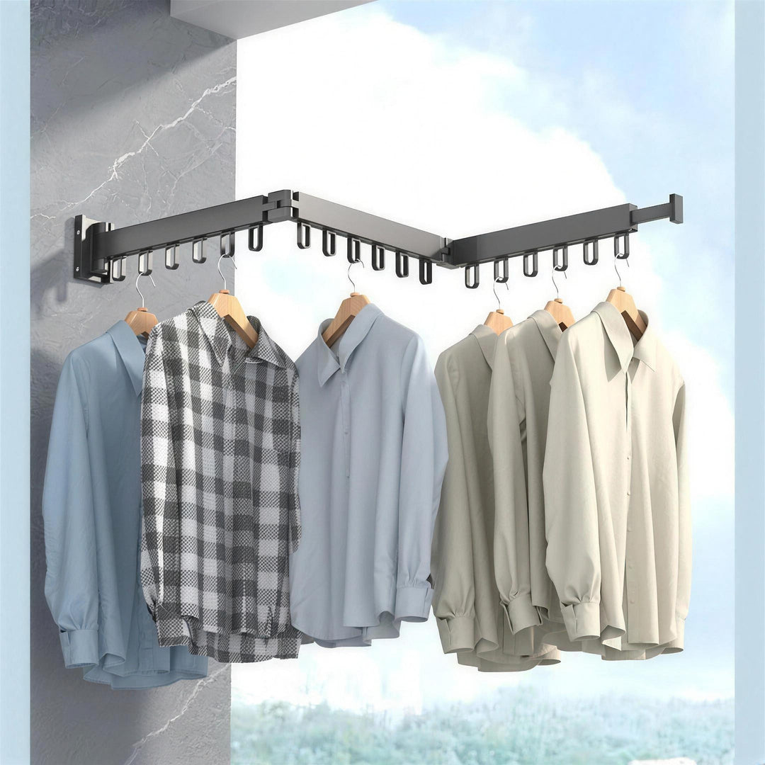 Corner Mounted Airer | Folding Aluminium Drying Rack for Corners and Alcoves
