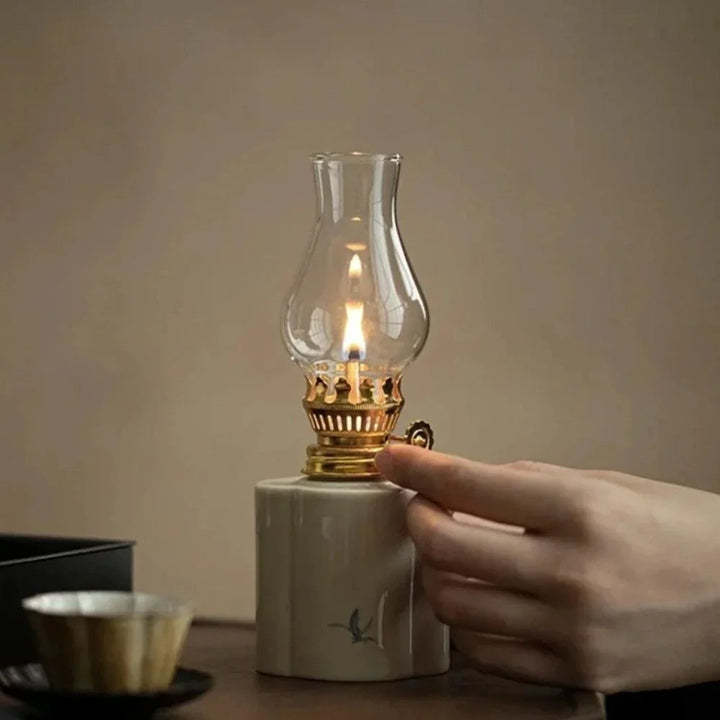 Oil Lantern | Artisan-Crafted Design, Adjustable Flame Control