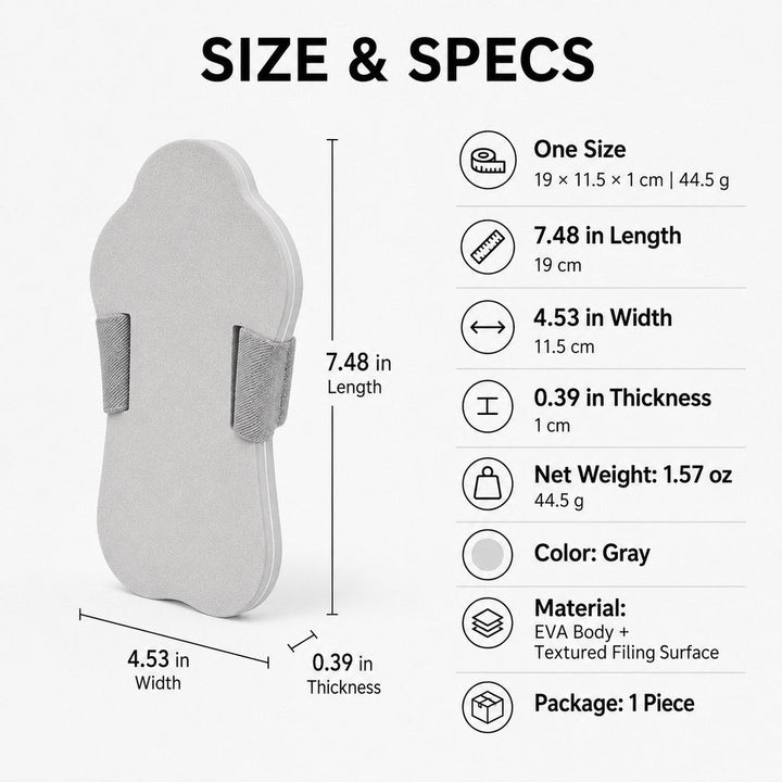 Quiet Handheld Pet Nail File Board for At-Home Dog & Cat Nail Care | Blade-Free, No Charging