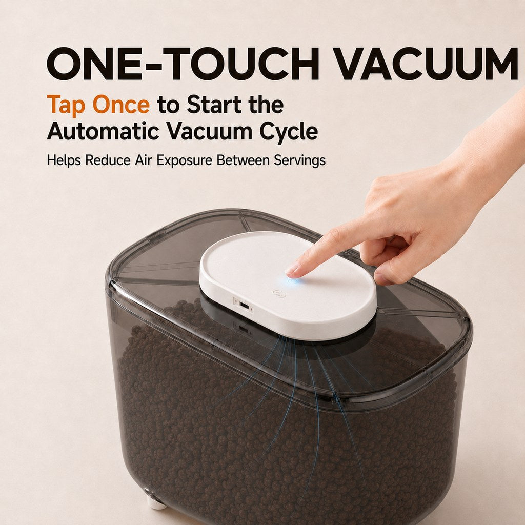 10L Automatic Vacuum Pet Food Storage Container for Pantry & Feeding Stations