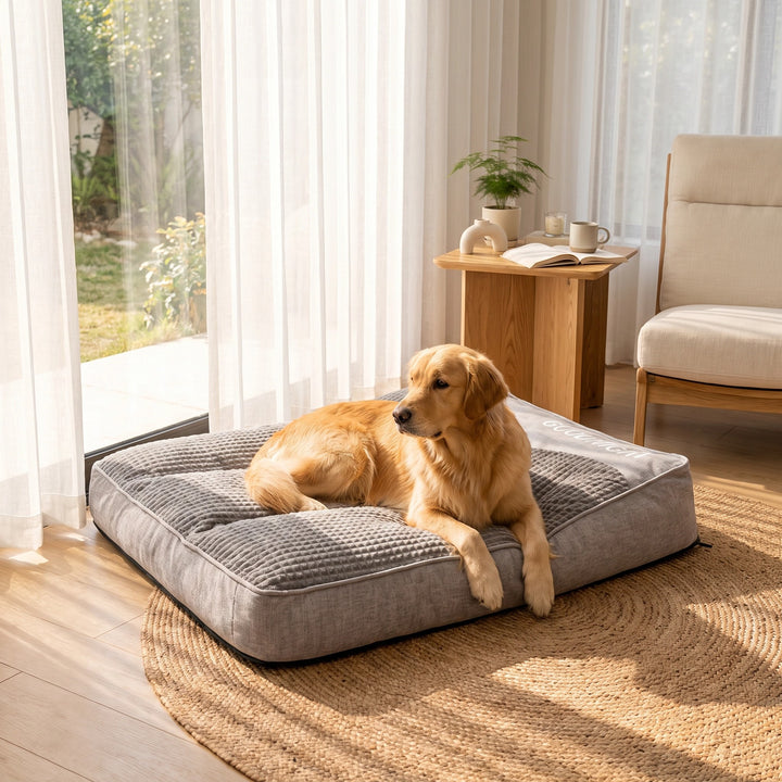 Orthopaedic Calming Dog Cushion Bed with Washable Cover & Non-Slip Base