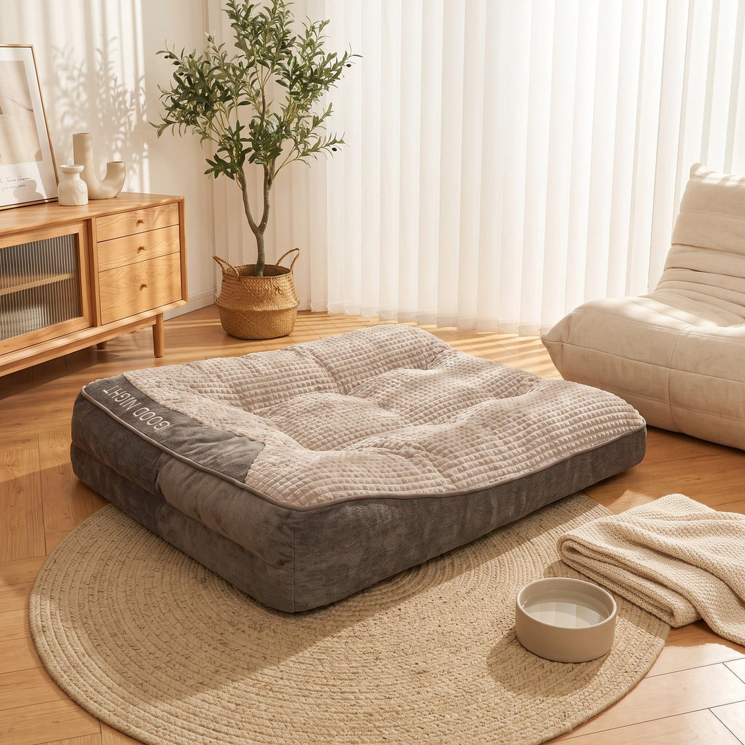 Orthopaedic Calming Dog Cushion Bed with Washable Cover & Non-Slip Base