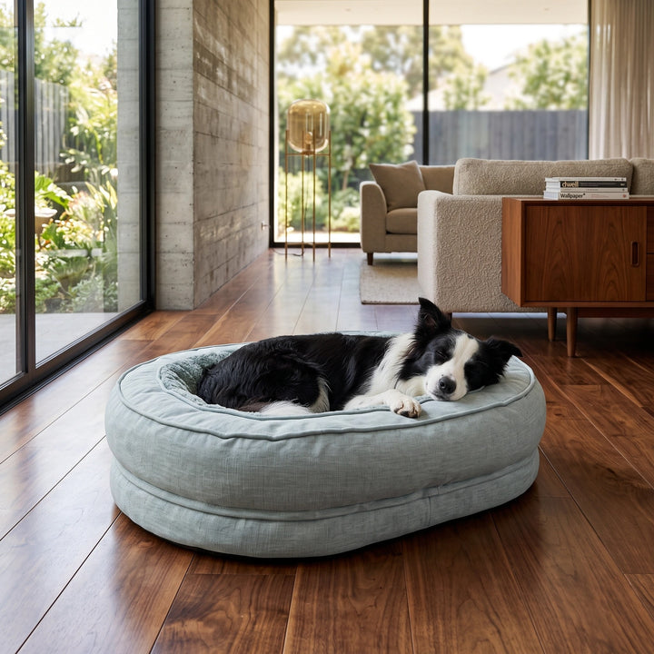 Orthopedic Donut Dog Bed with Waterproof Liner and Removable Cover