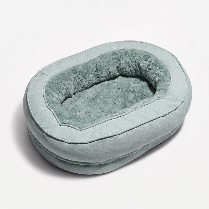 Orthopedic Donut Dog Bed with Waterproof Liner and Removable Cover