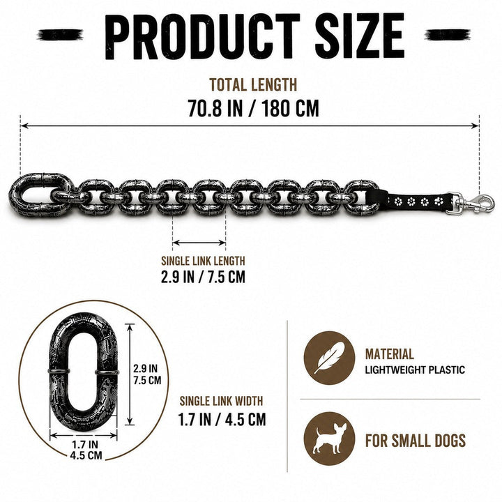 Oversized Chain Dog Leash & Collar Set for Small Dogs | Make Everyday Walks Stand Out
