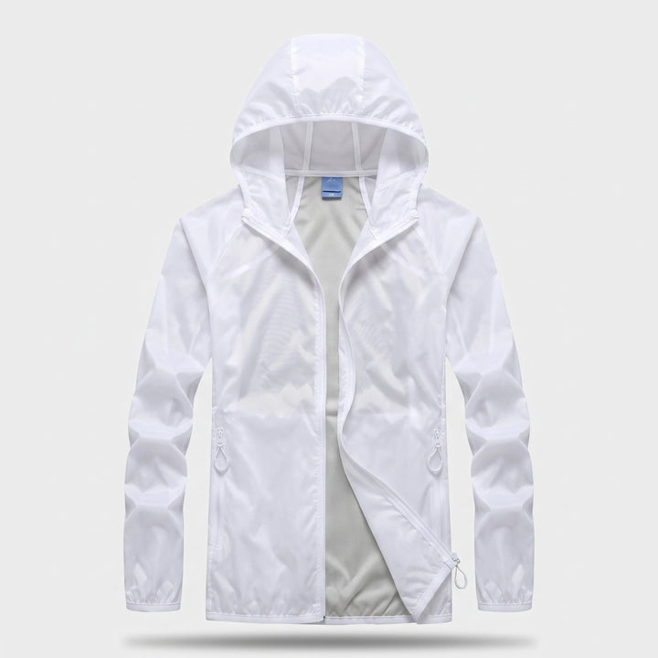 Packable UV Protection Jacket with Hood, Quick Dry Fabric and Zip Pockets