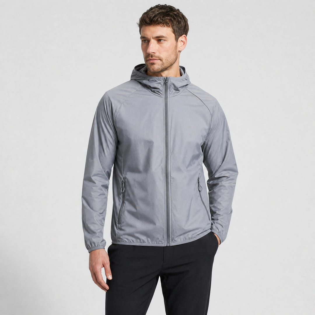 Packable UV Protection Jacket with Hood, Quick Dry Fabric and Zip Pockets