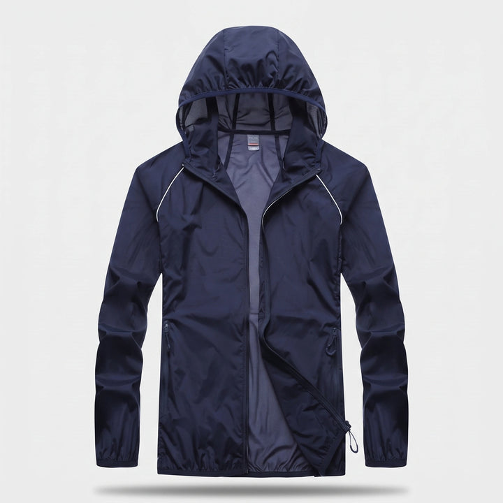 Packable UV Protection Jacket with Hood, Quick Dry Fabric and Zip Pockets