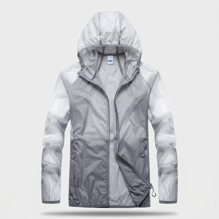 Packable UV Protection Jacket with Hood, Quick Dry Fabric and Zip Pockets