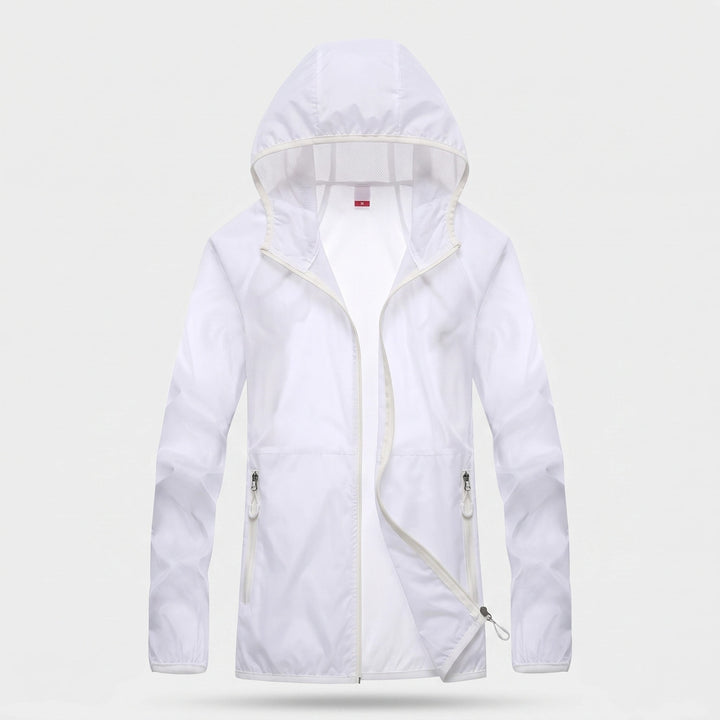 Packable UV Protection Jacket with Hood, Quick Dry Fabric and Zip Pockets