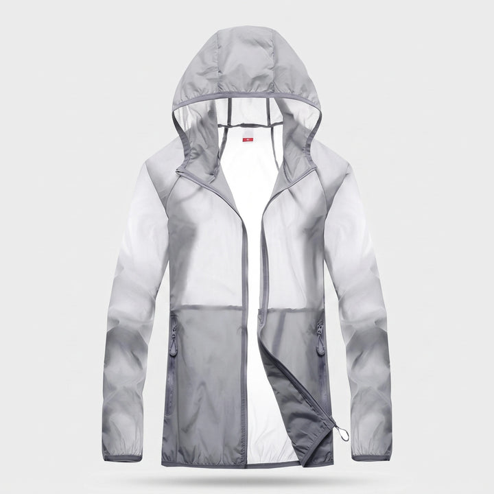 Packable UV Protection Jacket with Hood, Quick Dry Fabric and Zip Pockets