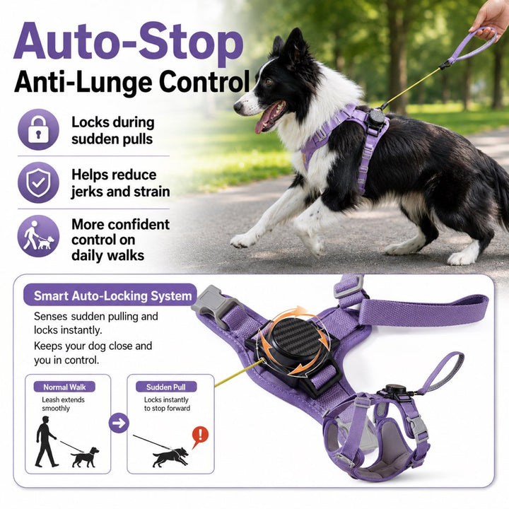 2-in-1 Retractable Dog Harness for Daily Walks