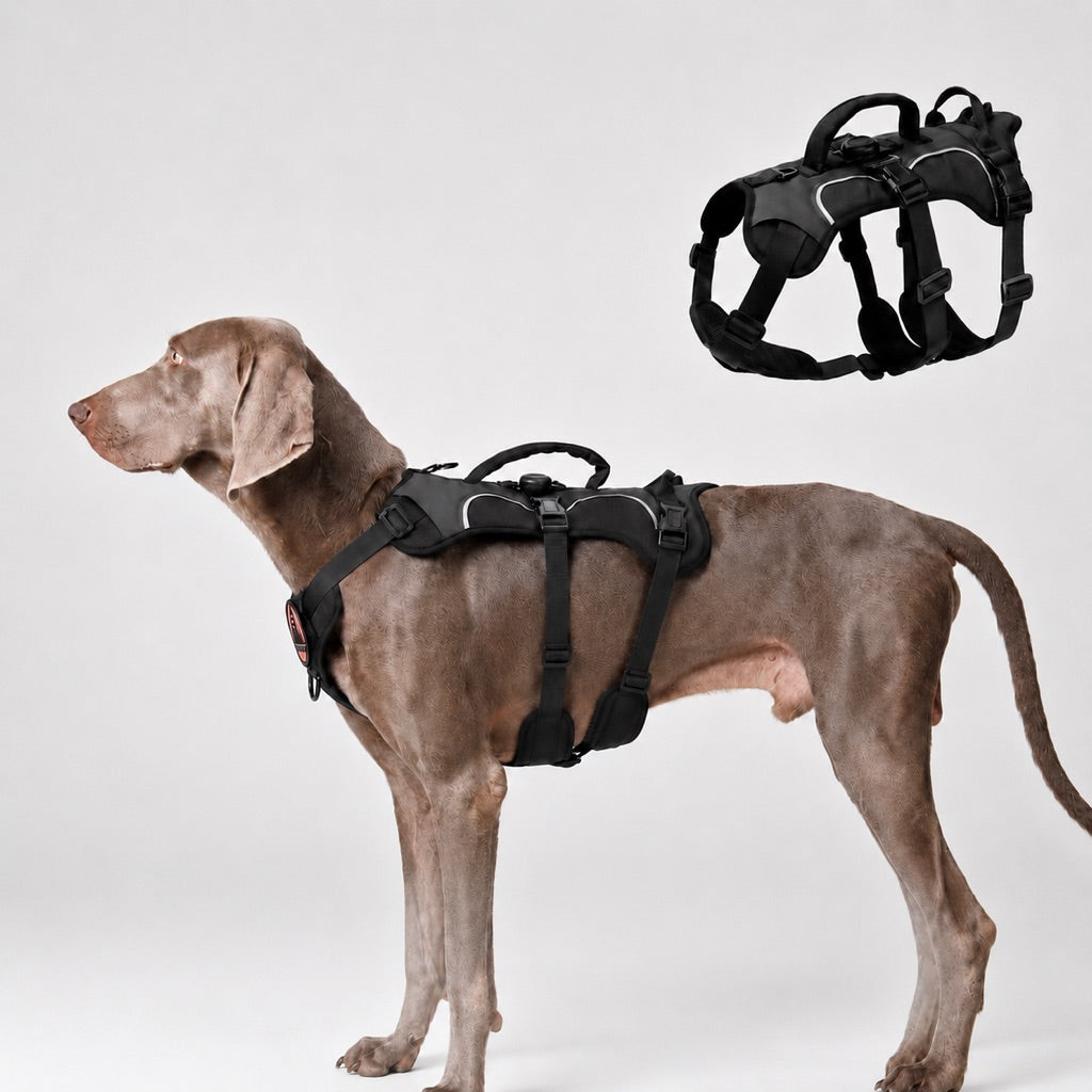 AirTag-Compatible Escape-Resistant Dog Harness for Outdoor Walks