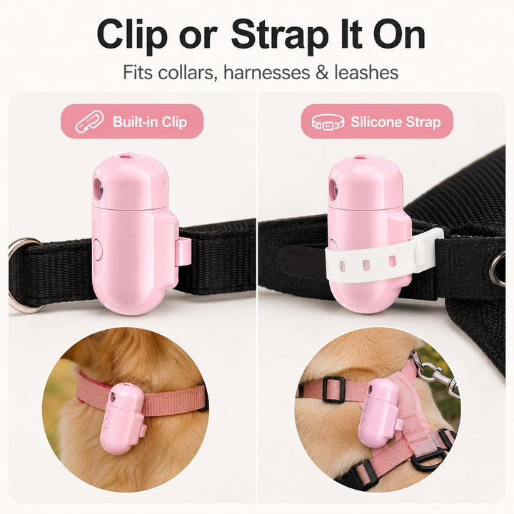 PawGlow Pink Breed Projector Dog Light for Night Walks
