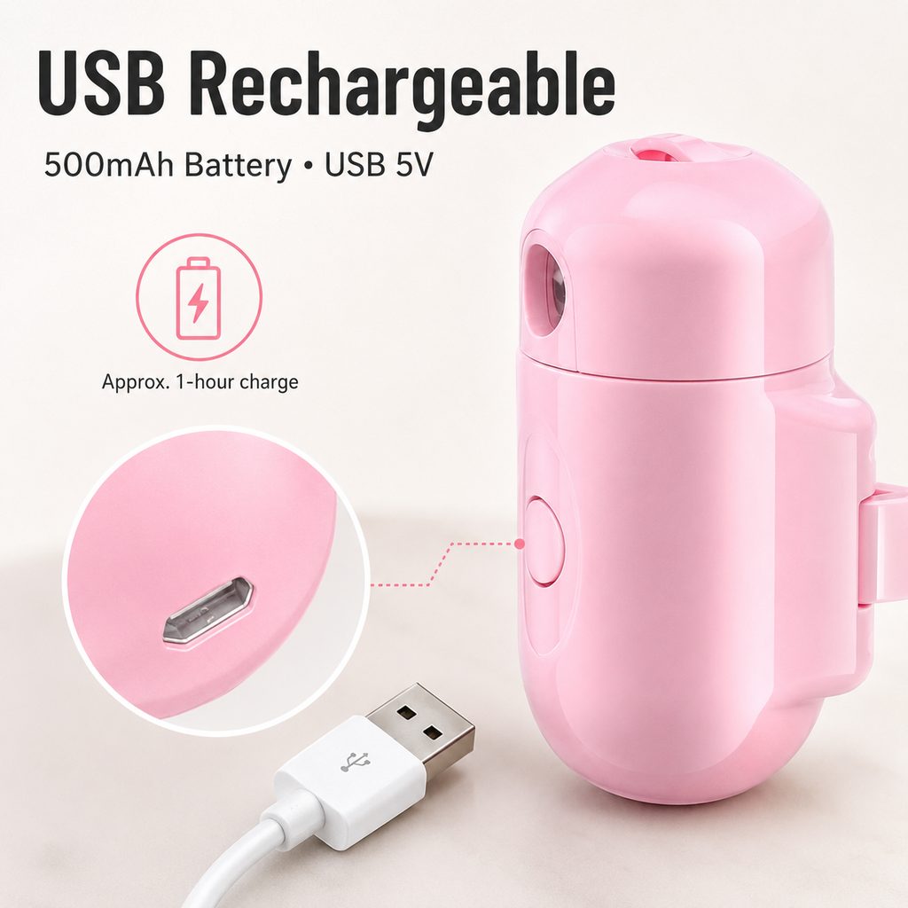 PawGlow Pink Breed Projector Dog Light for Night Walks