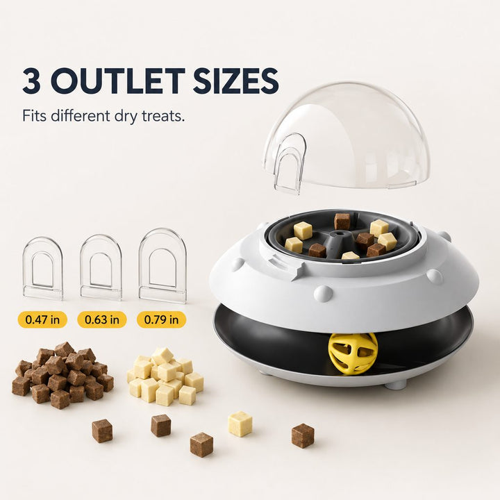 PawOrbit UFO Motion-Activated Cat Treat Dispenser Toy