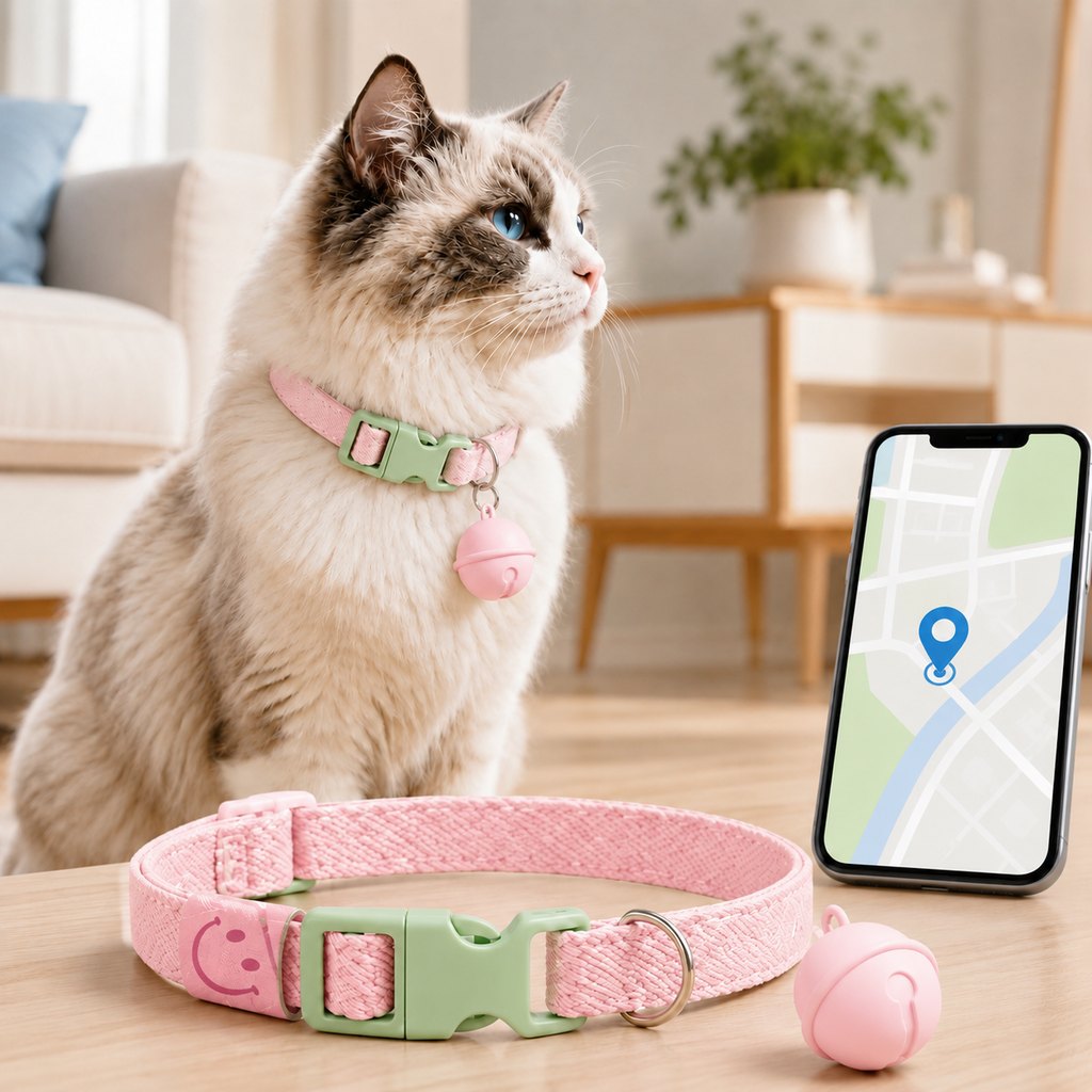 Smart Pet Tracker Bell Collar for Cats & Small Dogs