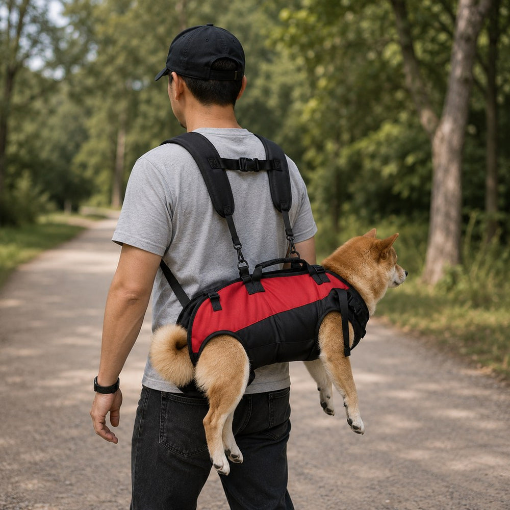 Hands-Free Dog Carrier Harness Backpack for Walks, Hiking & Travel