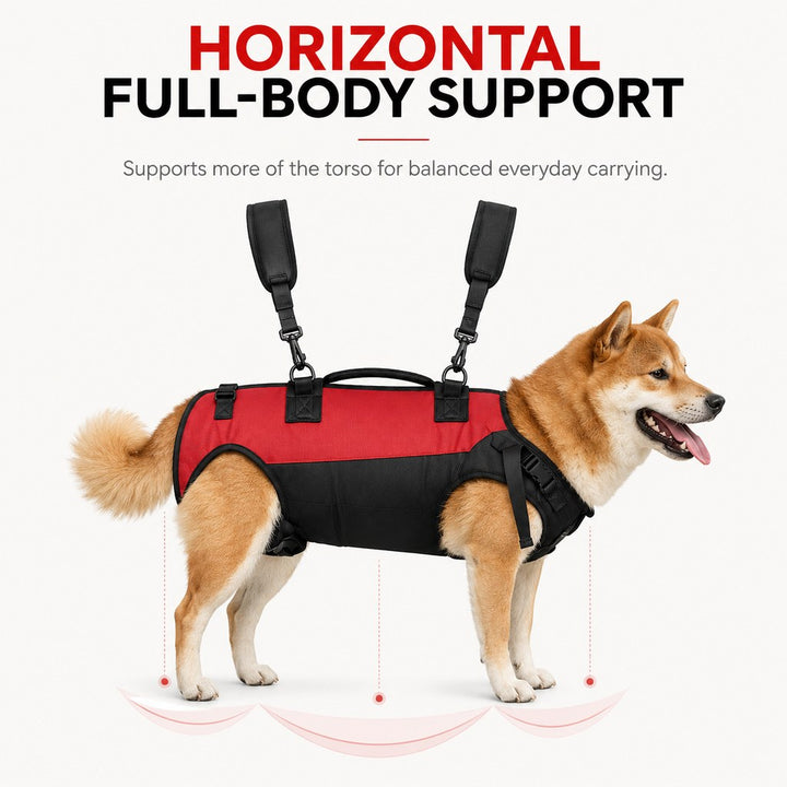 Hands-Free Dog Carrier Harness Backpack for Walks, Hiking & Travel