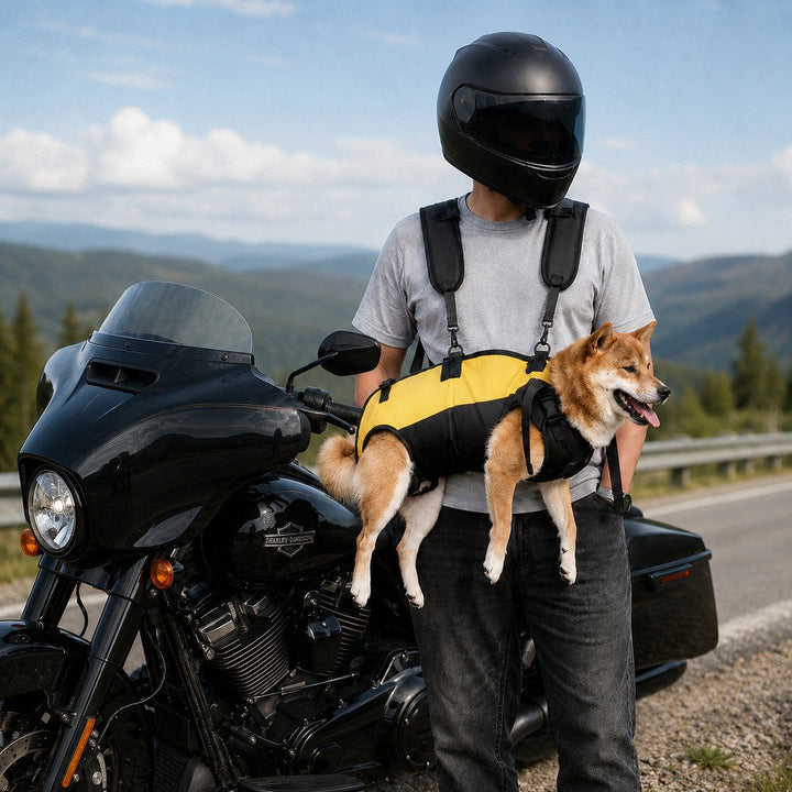 Hands-Free Dog Carrier Harness Backpack for Walks, Hiking & Travel