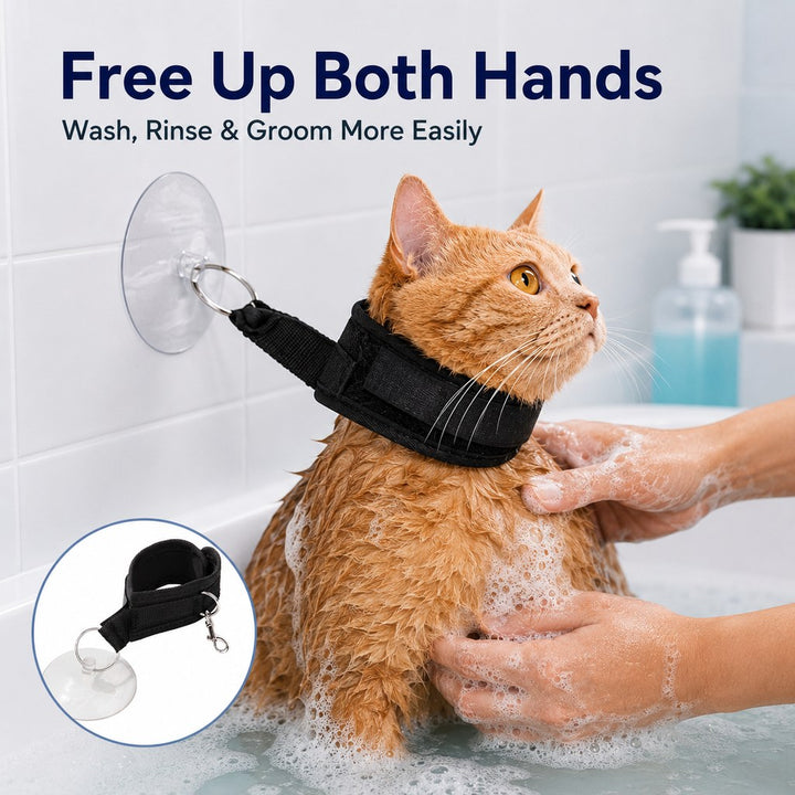 Pet Bathing Restraint with Suction Cup for Cats & Small Dogs