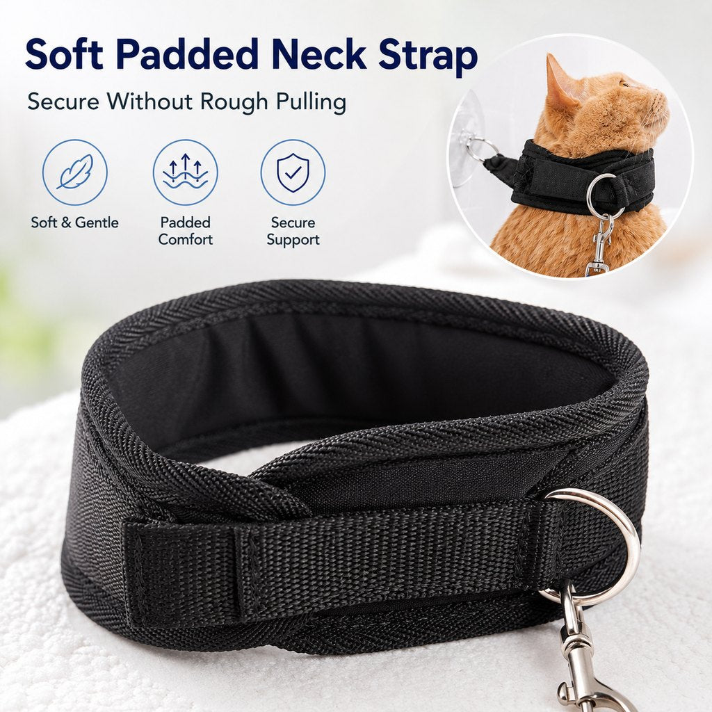 Pet Bathing Restraint with Suction Cup for Cats & Small Dogs