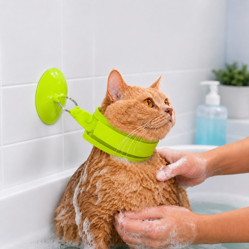 Pet Bathing Restraint with Suction Cup for Cats & Small Dogs