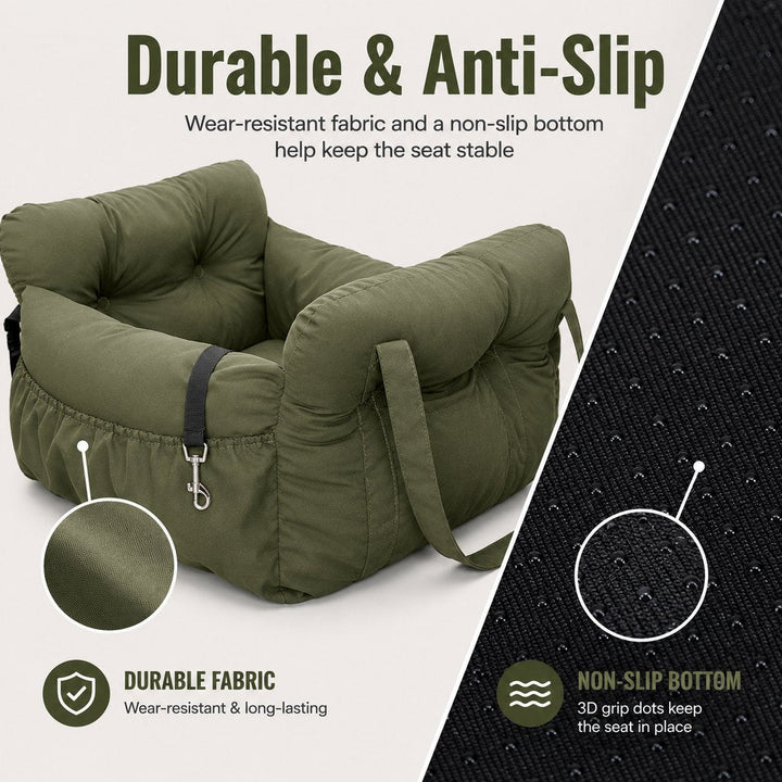 Pet Car Seat Sofa for Road Trips | Cozy Travel Bed for Calmer, More Secure Rides