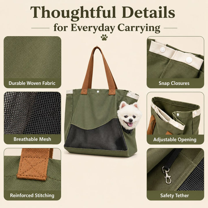 Pet Carrier Tote Bag for Cats & Small Dogs
