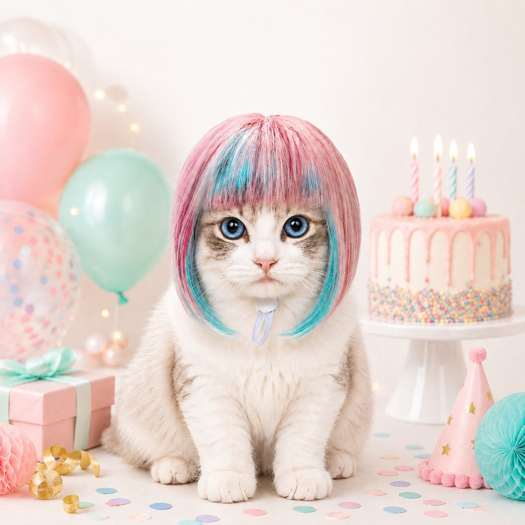 Pet Cosplay Wig for Cats & Small Pets