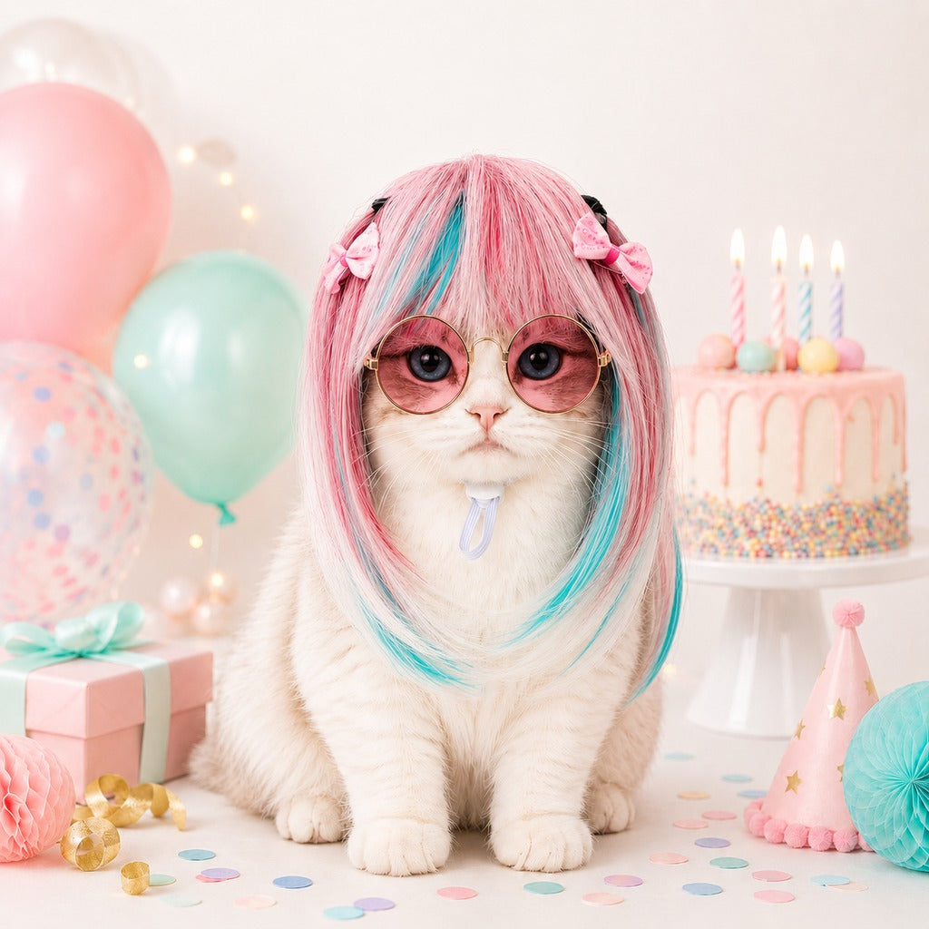 Pet Cosplay Wig for Cats & Small Pets