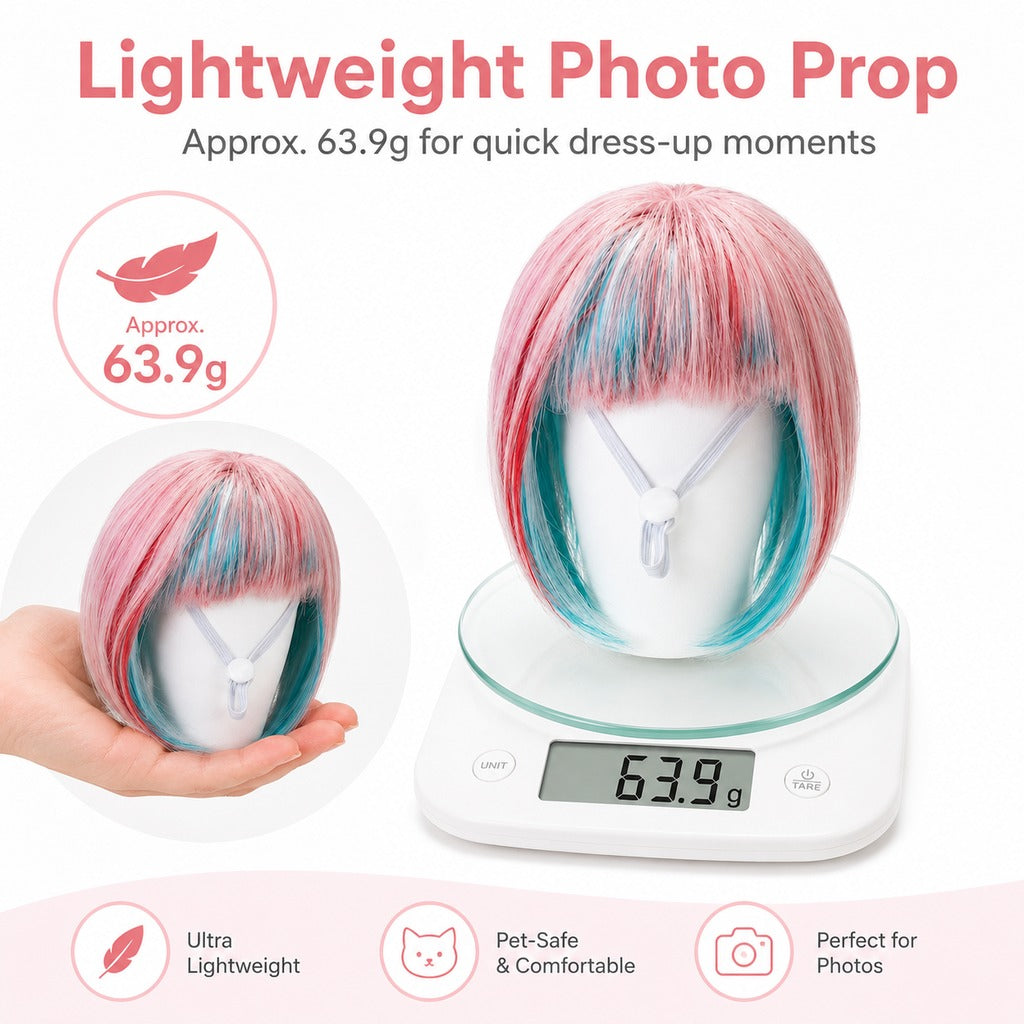 Pet Cosplay Wig for Cats & Small Pets