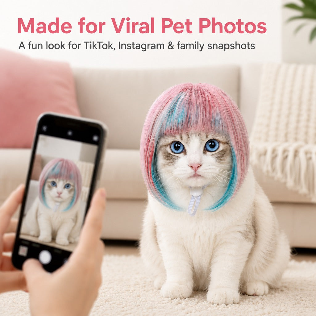 Pet Cosplay Wig for Cats & Small Pets