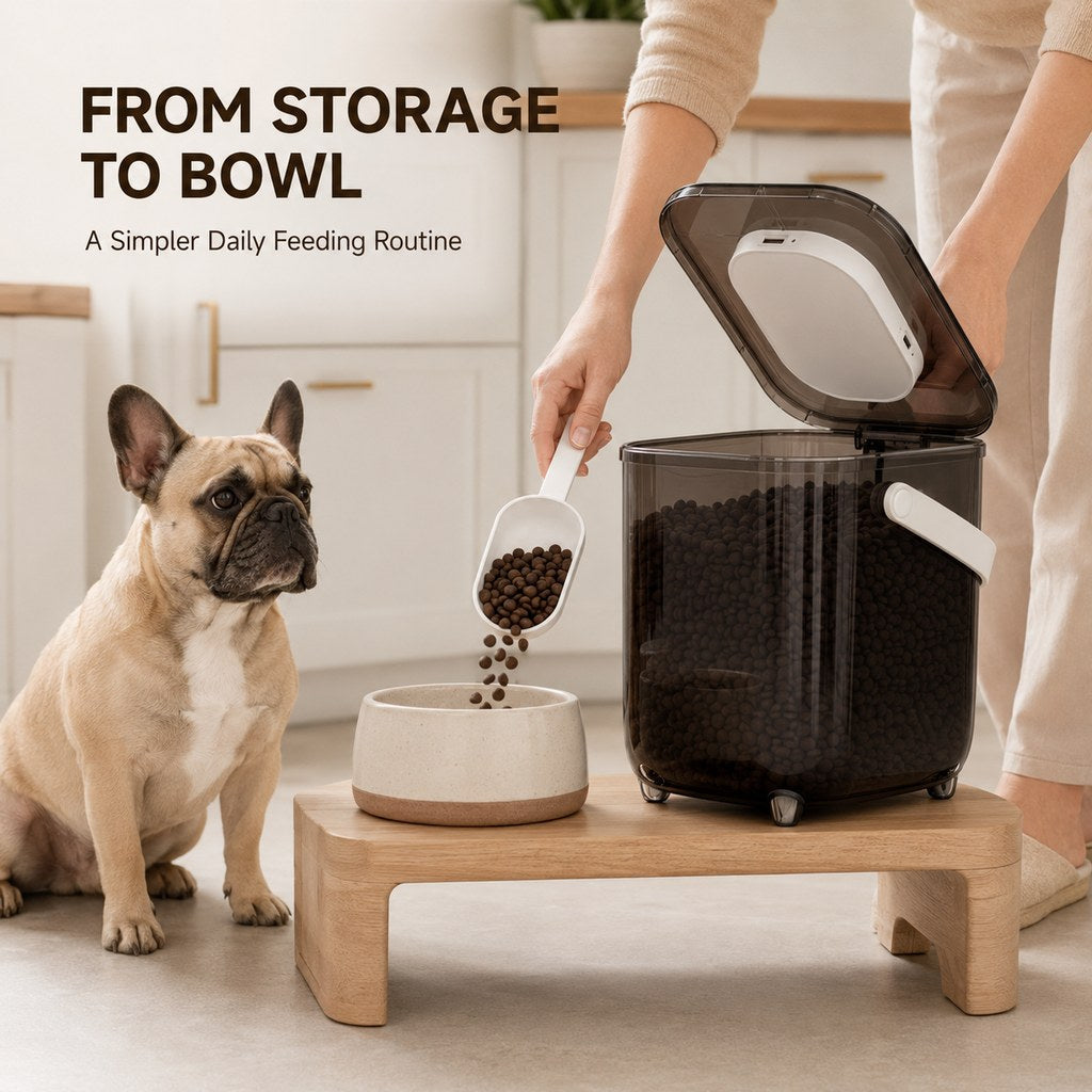 10L Automatic Vacuum Pet Food Storage Container for Pantry & Feeding Stations