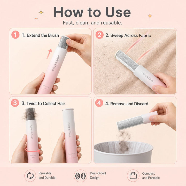 Self-Cleaning Pet Grooming Comb for Dogs & Cats | Shedding & Hair Removal Brush