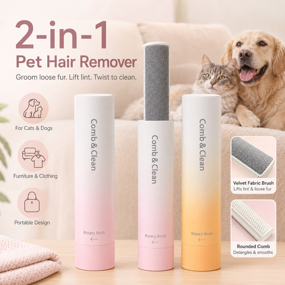 Self-Cleaning Pet Grooming Comb for Dogs & Cats | Shedding & Hair Removal Brush