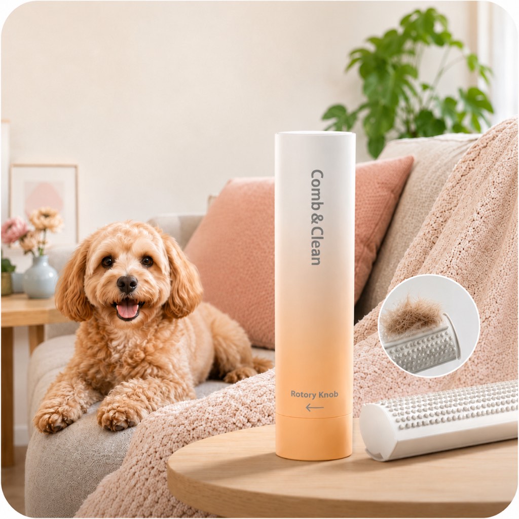 Self-Cleaning Pet Grooming Comb for Dogs & Cats | Shedding & Hair Removal Brush