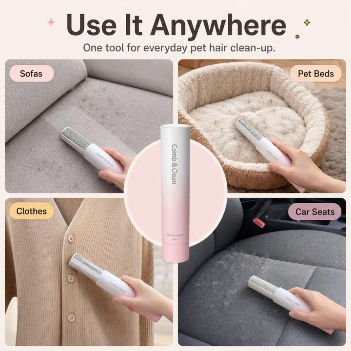 Self-Cleaning Pet Grooming Comb for Dogs & Cats | Shedding & Hair Removal Brush