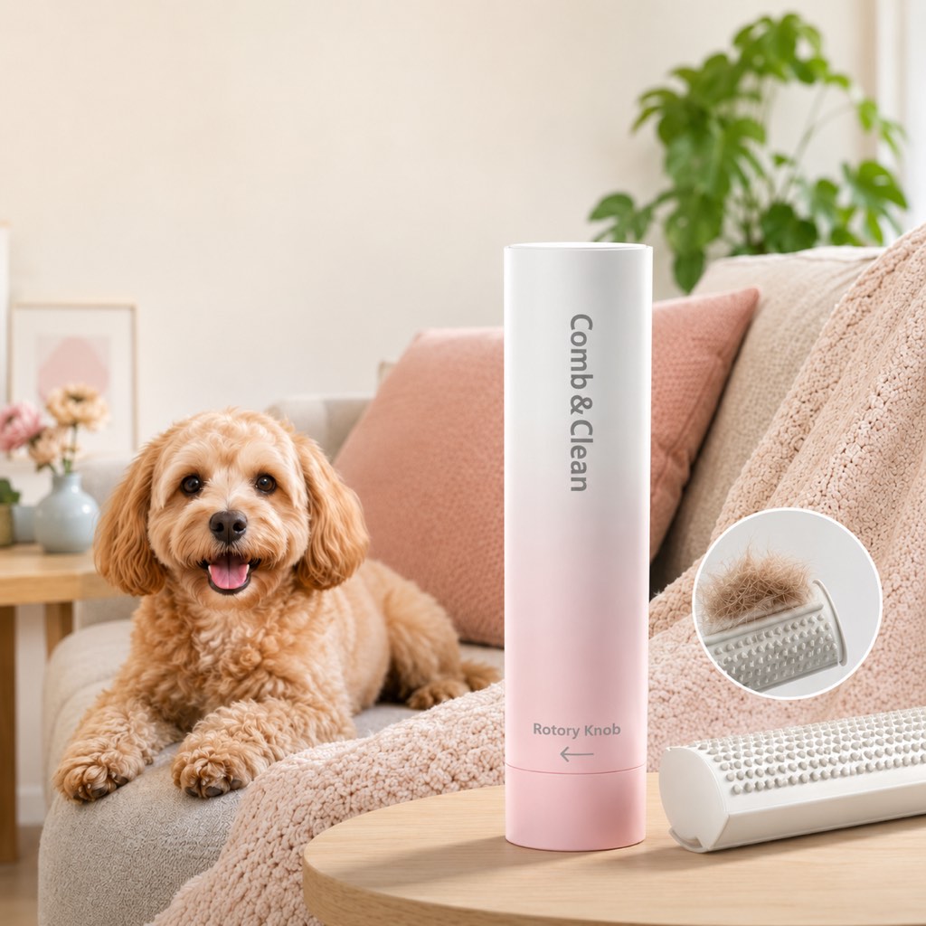 Self-Cleaning Pet Grooming Comb for Dogs & Cats | Shedding & Hair Removal Brush