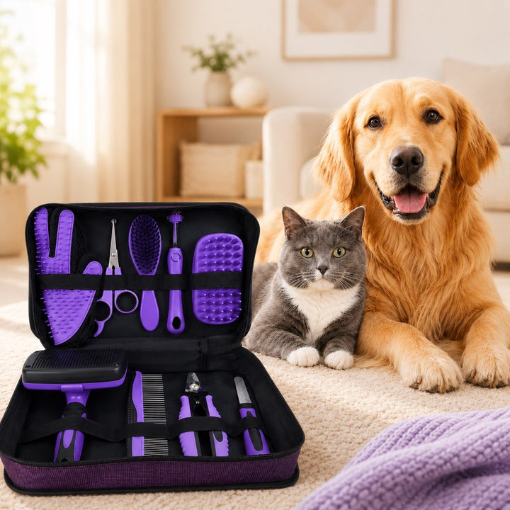 9-Piece Pet Grooming Kit for Dogs & Cats