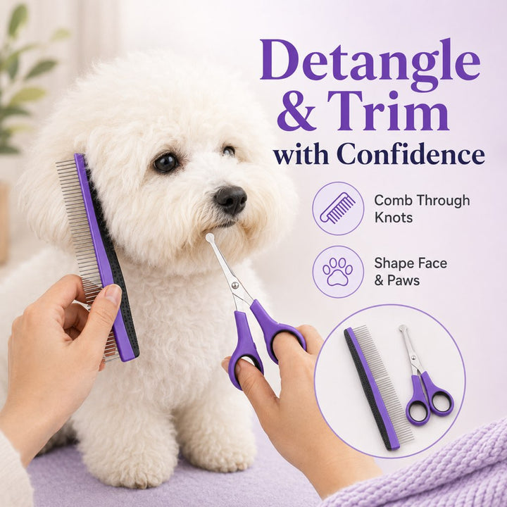 9-Piece Pet Grooming Kit for Dogs & Cats