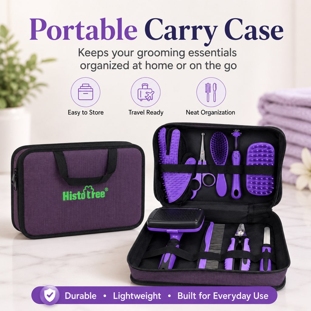 9-Piece Pet Grooming Kit for Dogs & Cats