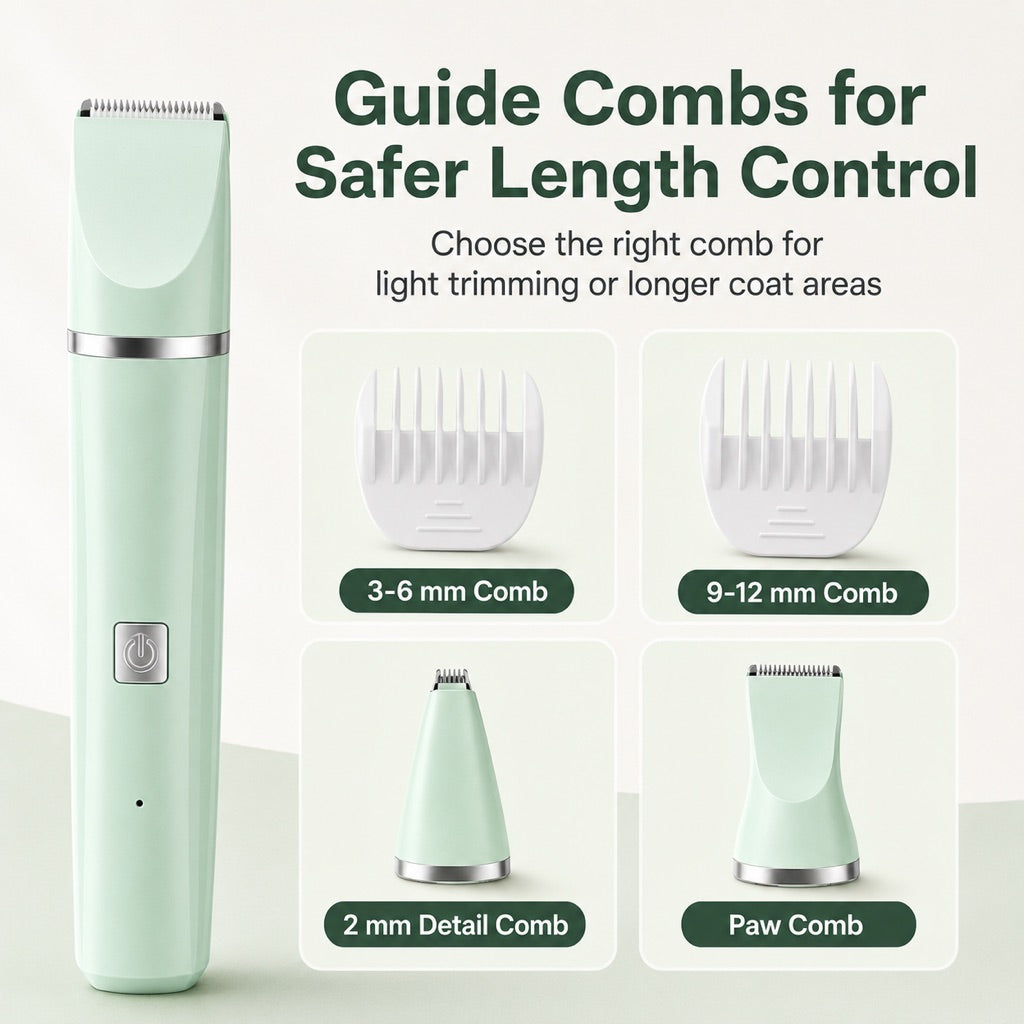4-in-1 Cordless Pet Grooming Trimmer for Dogs & Cats